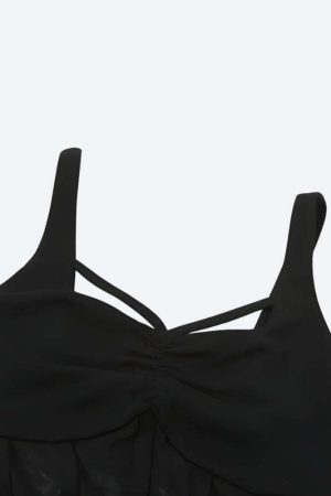 Sheer Bodice Mini Dress