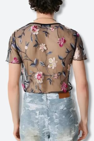 Sheer Floral Top