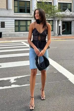 Sheer Open Front Top