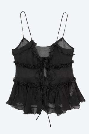 Sheer Open Front Top