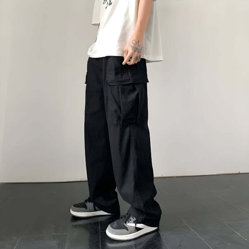 Side Belt Detailed Baggy Cargo Pants Side Belt Detailed Baggy Cargo Pants