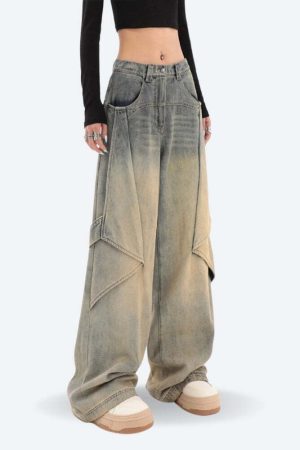 Skater Layered Denim Jeans