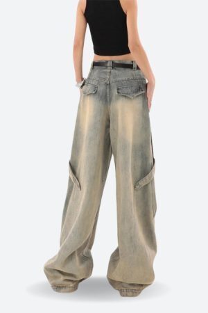 Skater Layered Denim Jeans