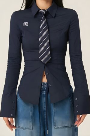 Slim Fit Tie Shirt
