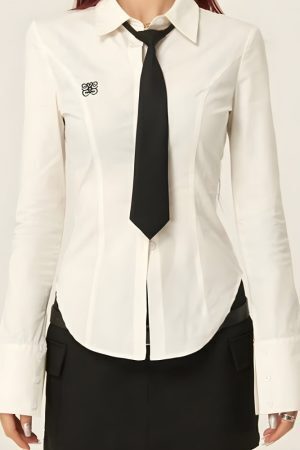 Slim Fit Tie Shirt