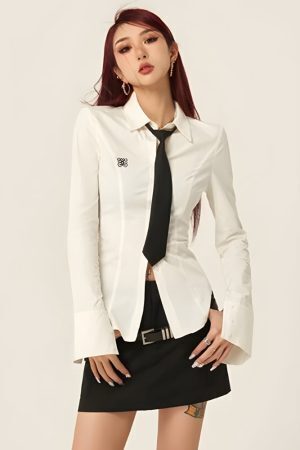 Slim Fit Tie Shirt