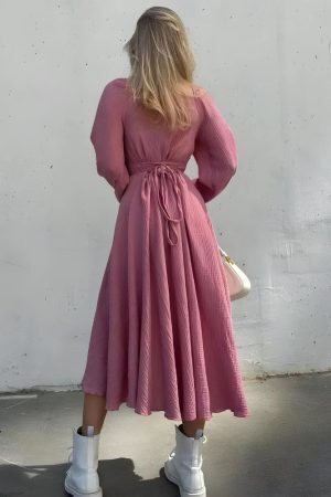 Slit Midi Dress