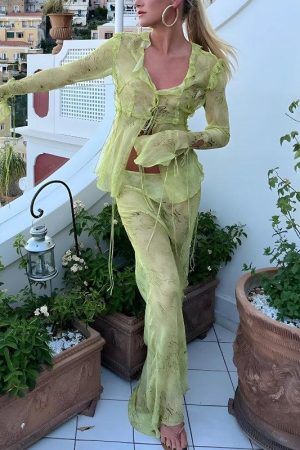 Snakeskin Blouse & Maxi Skirt Two Piece Set