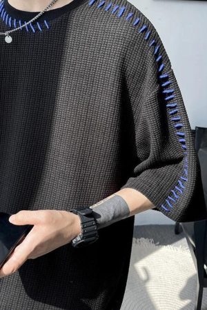 Soft Boy Contrast Stitch Tee