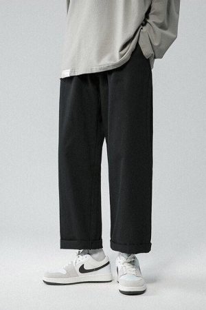 Soft Boy Elastic Waist Straight Leg Pants