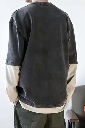Soft Boy Layered Sleeve Sweatshirt