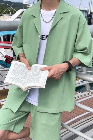 Soft Boy Shirt and Shorts Two Piece Set