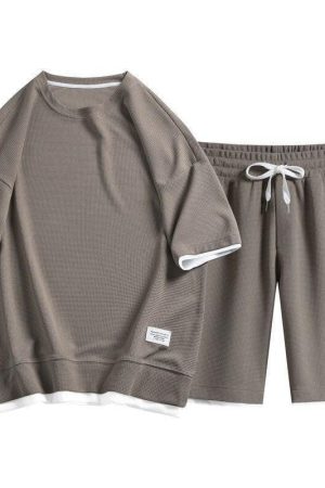 Soft Boy Sweatshirt & Sweatshorts Two Piece Set