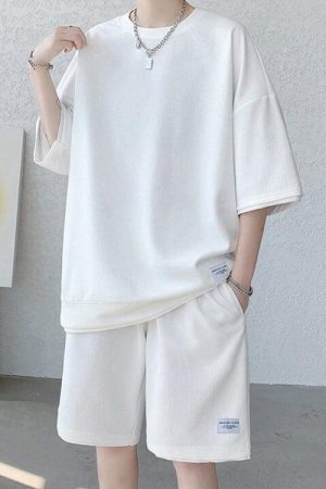 Soft Boy Sweatshirt & Sweatshorts Two Piece Set