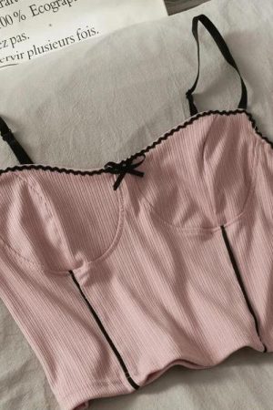 Soft Girl Bow Corduroy Top