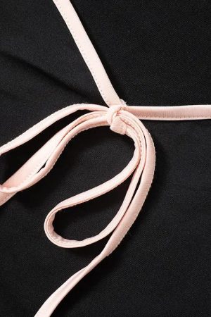 Soft Girl Bow Sweetheart Neckline Top