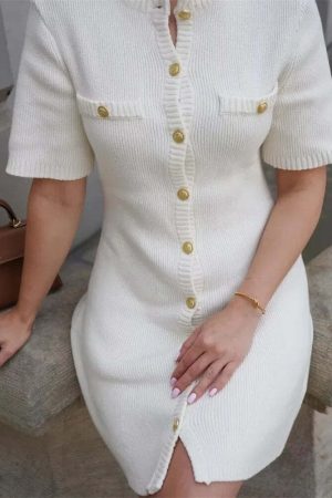 Soft Girl Button Up Mini Dress