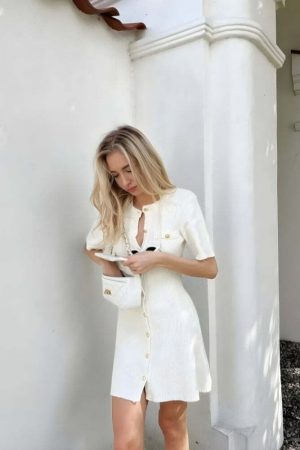 Soft Girl Button Up Mini Dress