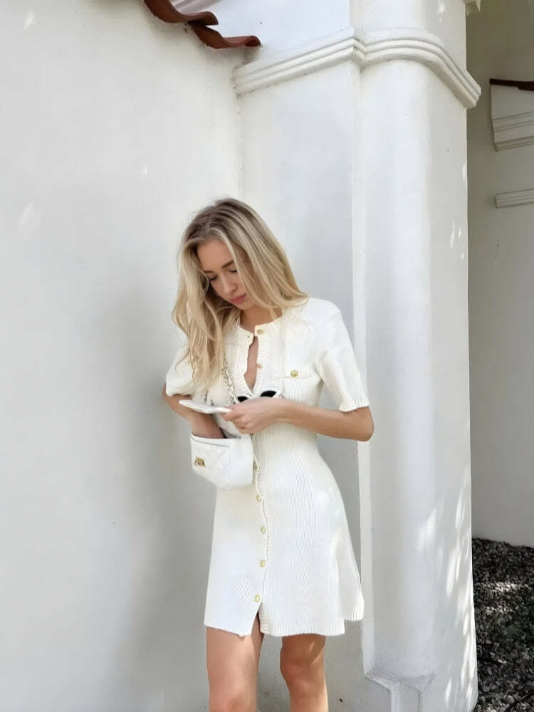 Soft Girl Button Up Mini Dress Soft Girl Button Up Mini Dress