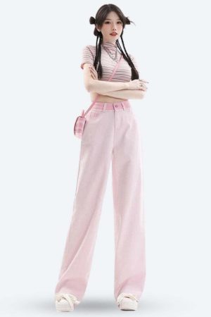 Soft Girl Distressed Straight Leg Pants