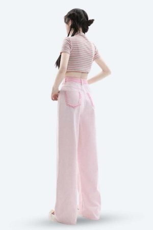 Soft Girl Distressed Straight Leg Pants