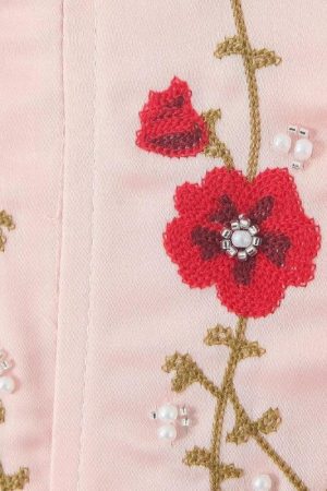 Soft Girl Embroidered Beaded Corset Top