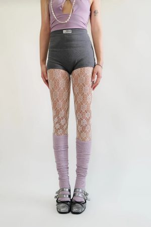Soft Girl Floral Lace Tights