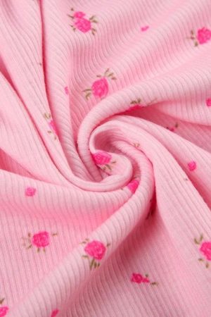 Soft Girl Floral Lace Trim Bodysuit