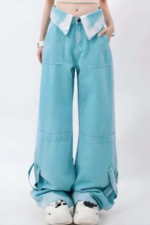 Soft Girl Folded Waist Jeans