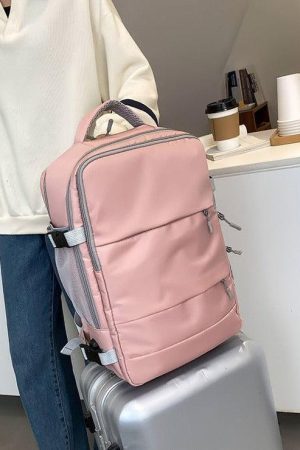 Soft Girl Hidden Pockets Travel Backpack