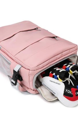 Soft Girl Hidden Pockets Travel Backpack