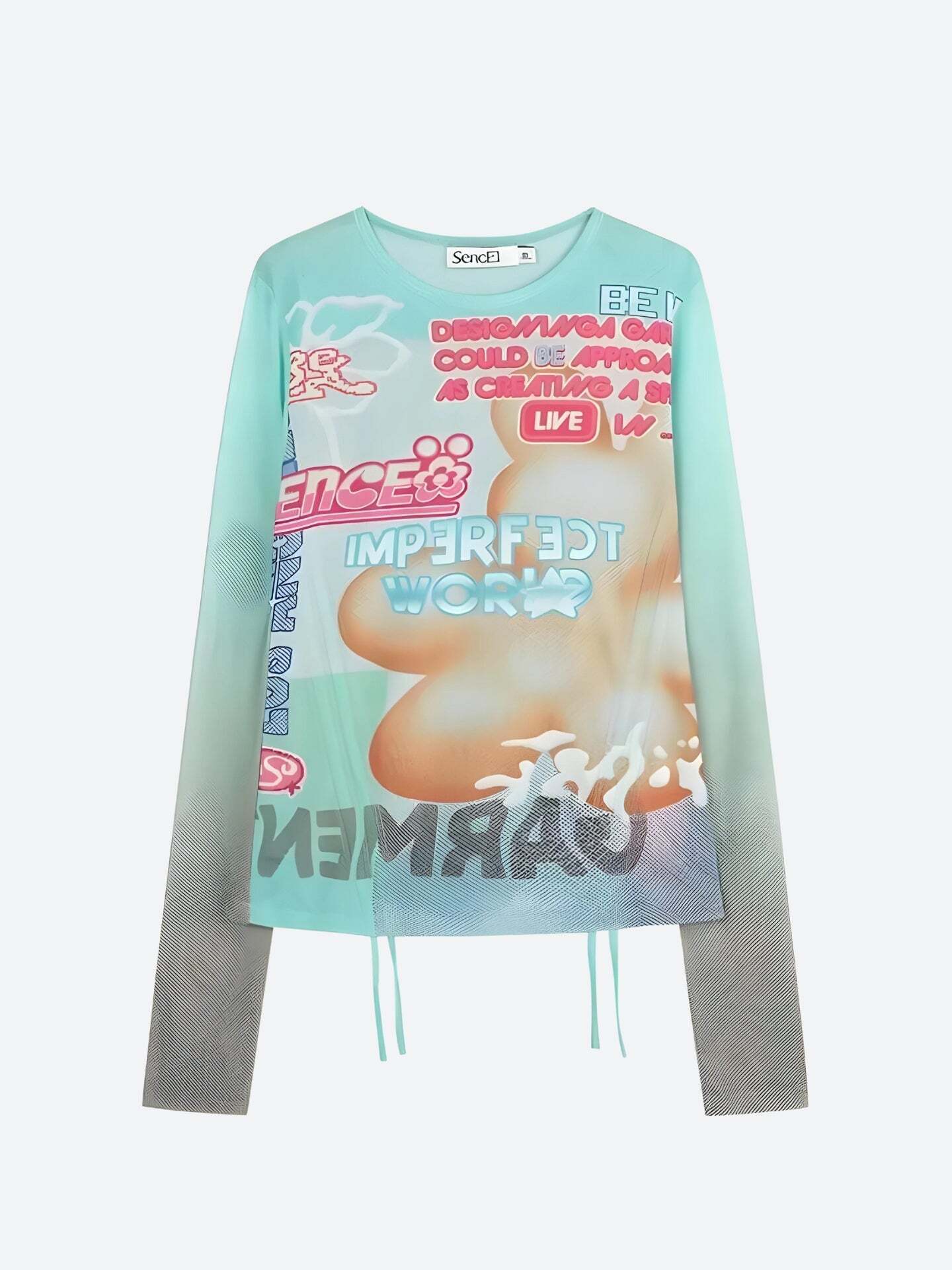 Soft Girl Imperfect World Drawstring Top Soft Girl Imperfect World Drawstring Top