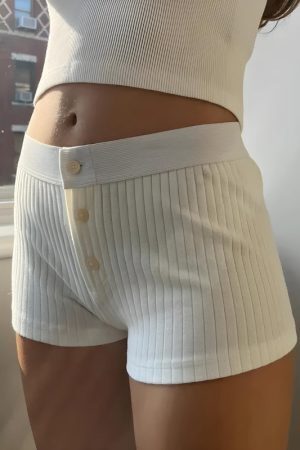 Soft Girl Low Rise Knitted Shorts