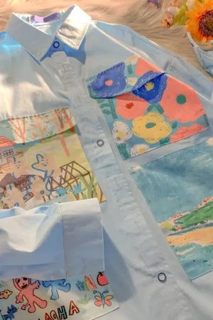 Soft Girl Oil Painting Shirt