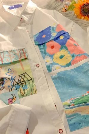 Soft Girl Oil Painting Shirt