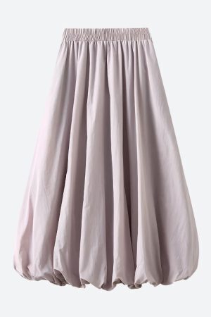 Soft Girl Pastel Bubble Midi Skirt