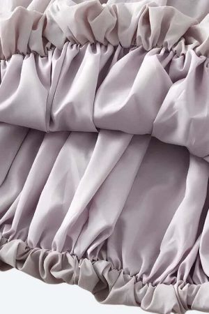 Soft Girl Pastel Bubble Midi Skirt