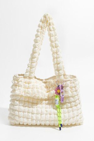 Soft Girl Popcorn Keychain Handbag