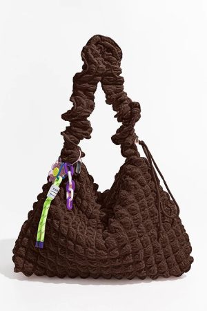 Soft Girl Quilted Ruched Hobo Bag