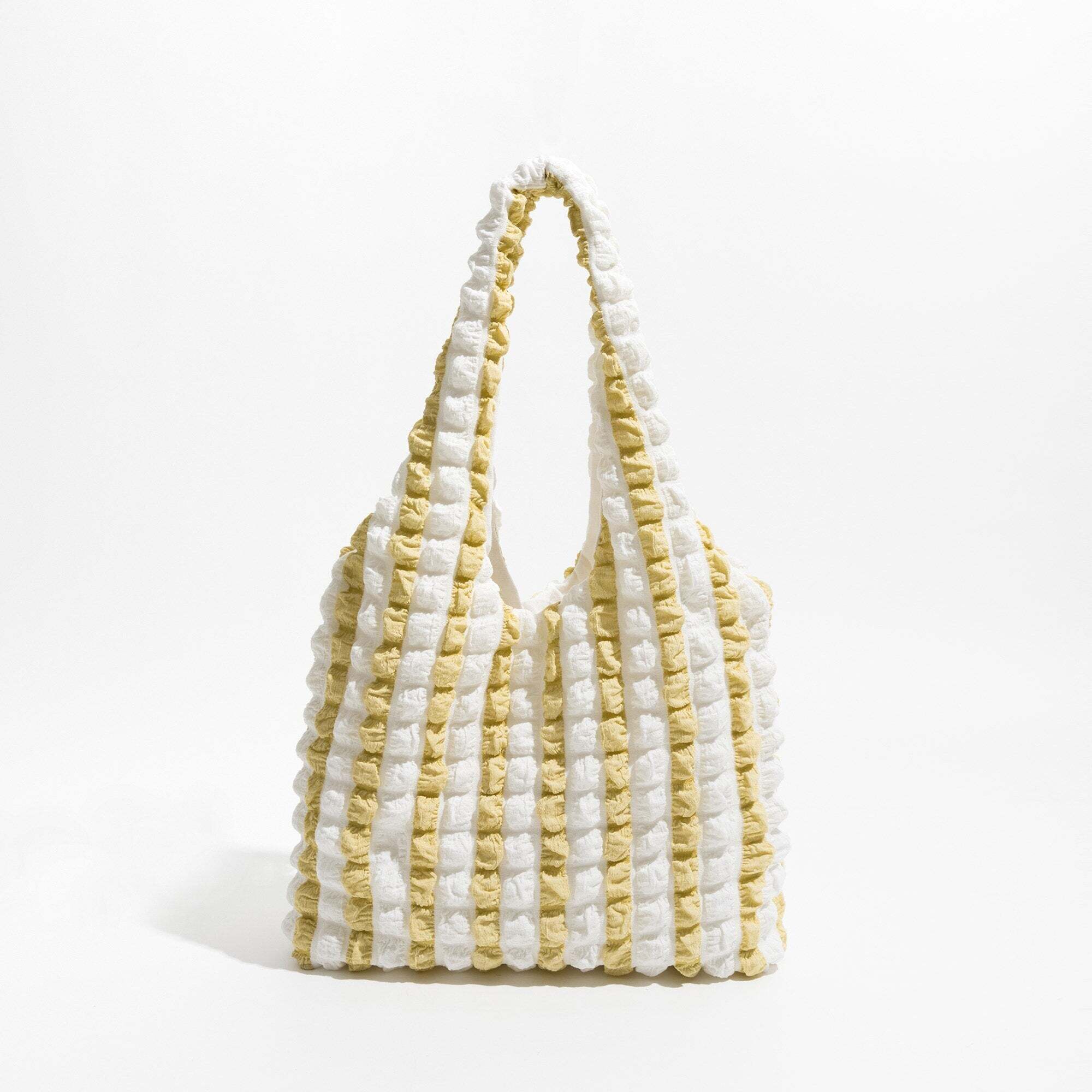 Soft Girl Quilted Striped Handbag Soft Girl Quilted Striped Handbag