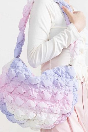 Soft Girl Rainbow Quilted Bag