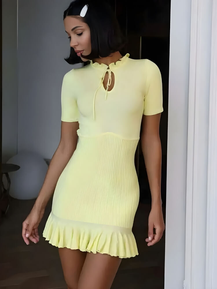 Soft Girl Ribbed Mini Dress Soft Girl Ribbed Mini Dress