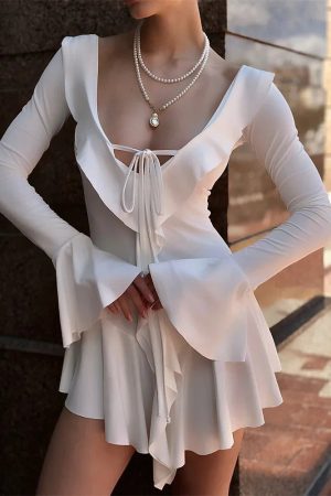 Soft Girl Ruffled Mini Dress