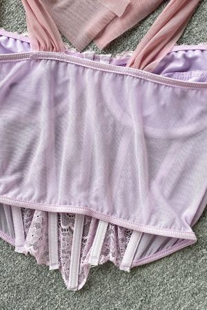 Soft Girl Sheer Lace Corset Top