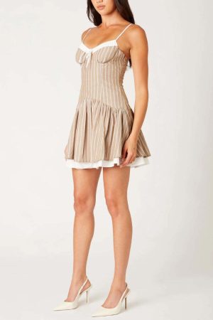 Soft Girl Striped Mini Dress