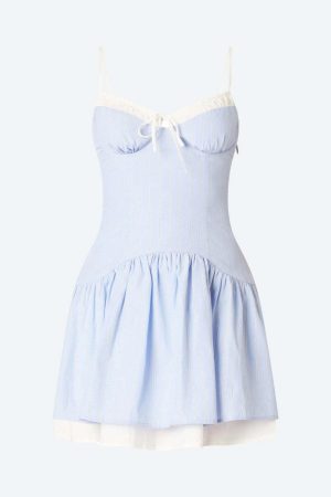 Soft Girl Striped Mini Dress