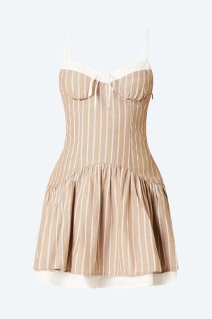 Soft Girl Striped Mini Dress