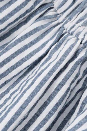 Soft Girl Striped Ruched Mini Dress