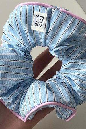 Soft Girl Striped Scrunchies