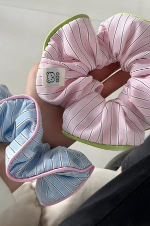Soft Girl Striped Scrunchies